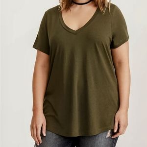 Torrid Army Green Tshirt